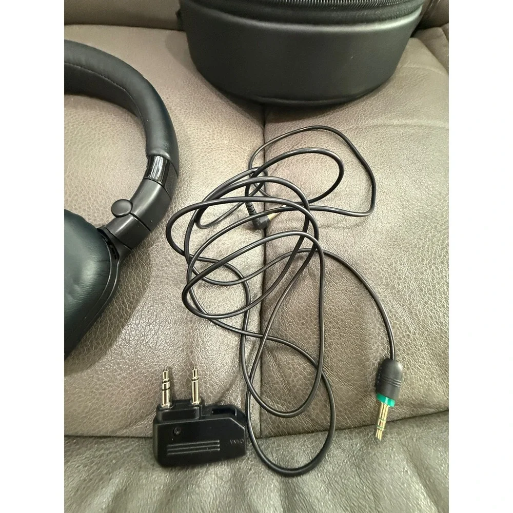 Sony Digital Noise Canceling Over Ear Headphones Black‎ with Case and Adapter